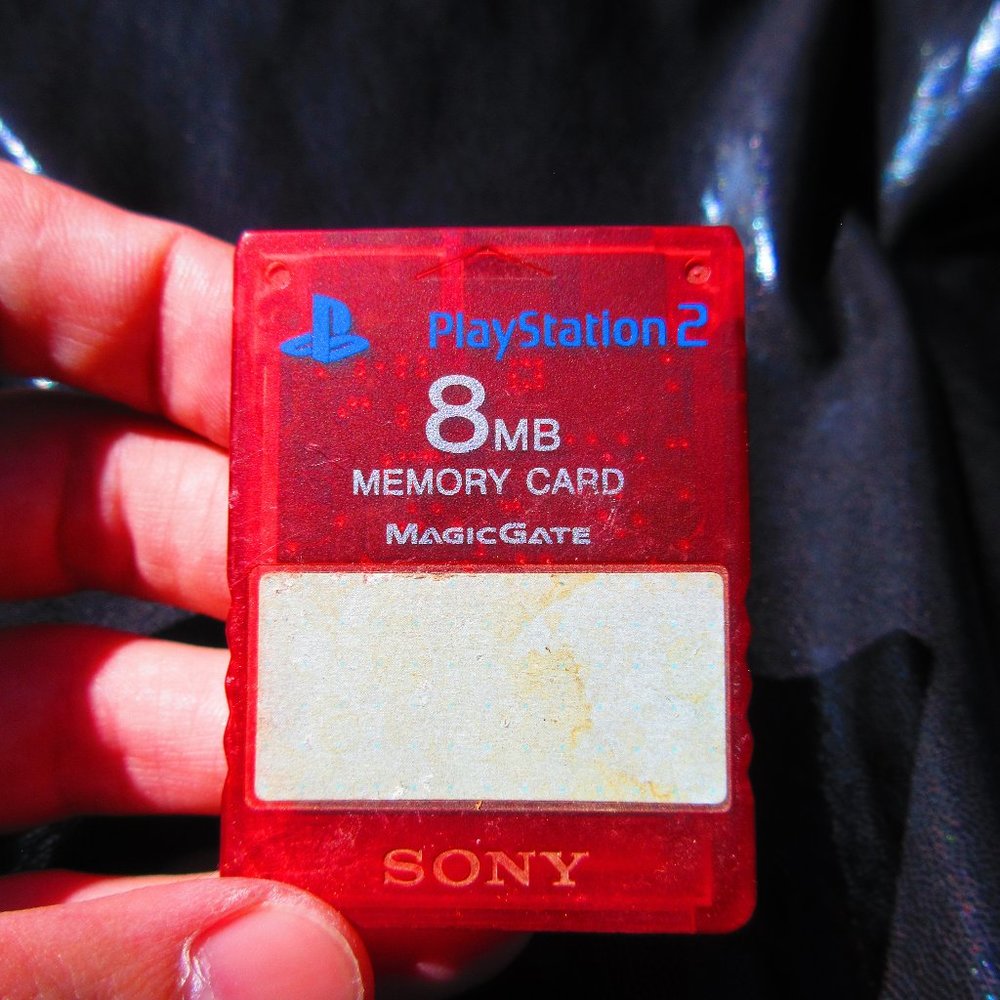 Playstation 2 8 MB Memory Card Red Color